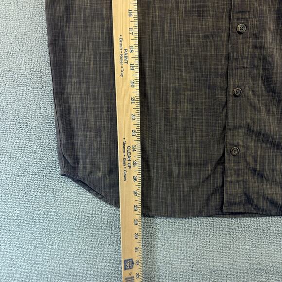 REI Button Up Shirt Mens Medium Brown Long Sleeve Polyester Preppy Outdoor Y2K - Picture 6 of 8